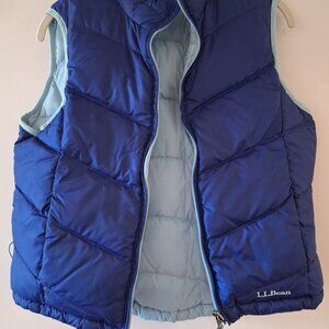 LL Bean Reversible Down Vest - EUC.  Size Small/Regular